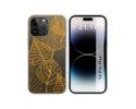 Funda Silicona Transparente compatible con iPhone 14 Pro Max (6.7) diseño Hojas Dibujos