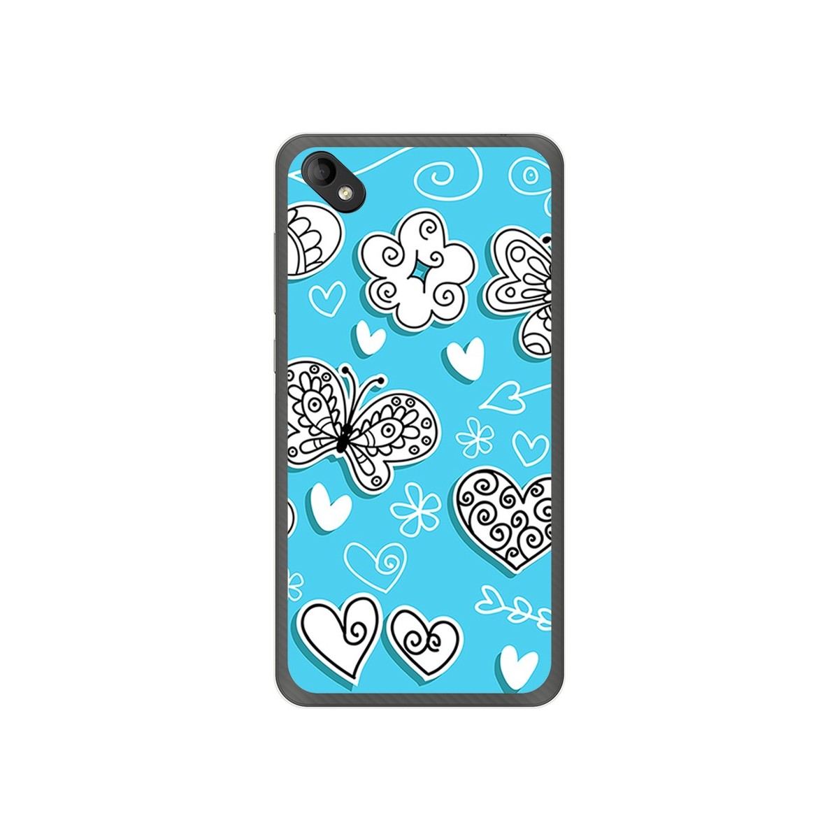 Funda Gel Tpu para Wiko Sunny 2 Plus Diseño Mariposas Dibujos