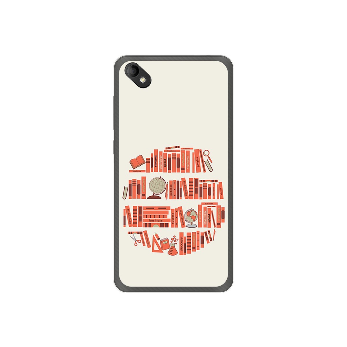 Funda Gel Tpu para Wiko Sunny 2 Plus Diseño Mundo Libro Dibujos