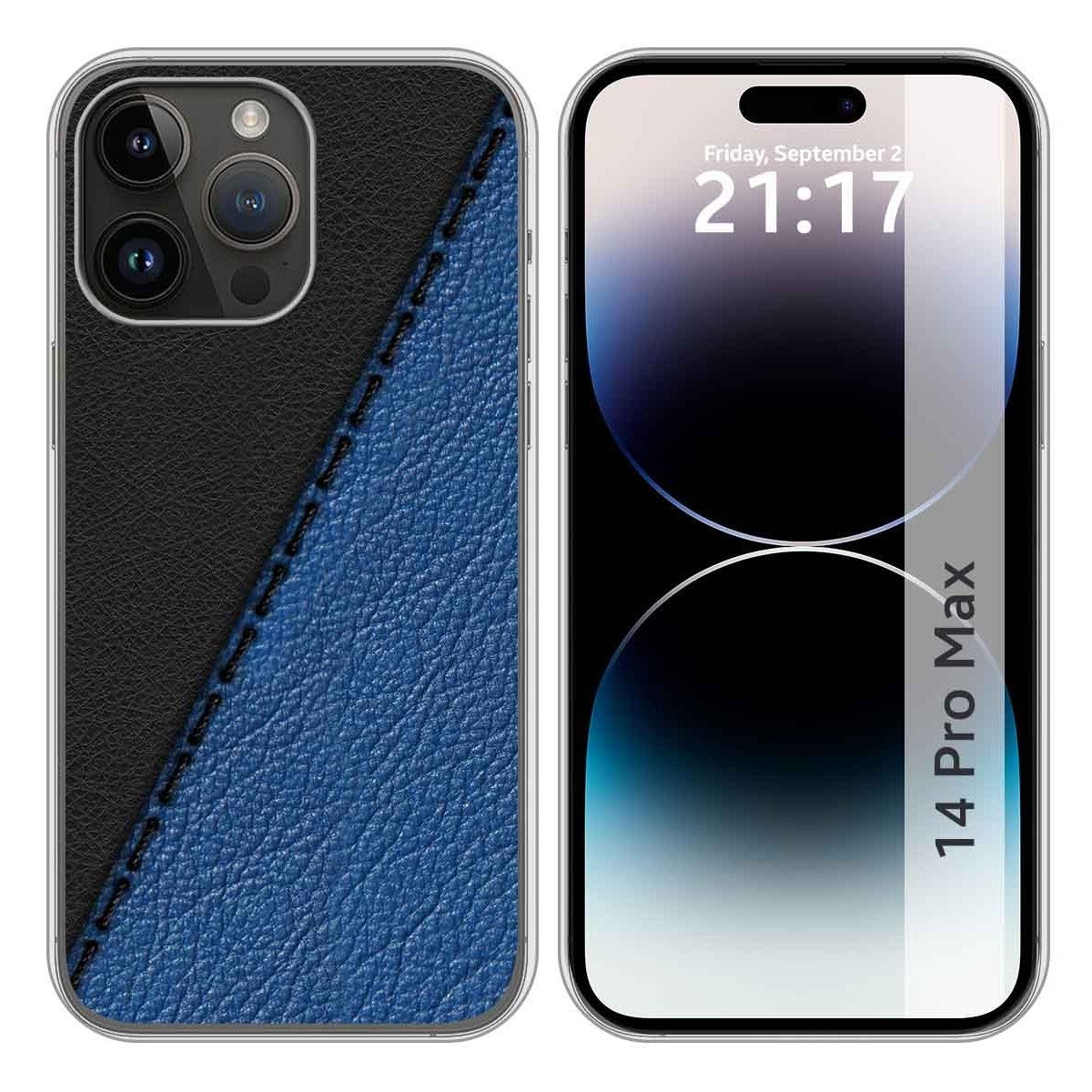 Funda Silicona compatible con iPhone 14 Pro Max (6.7) diseño Cuero 02 Dibujos