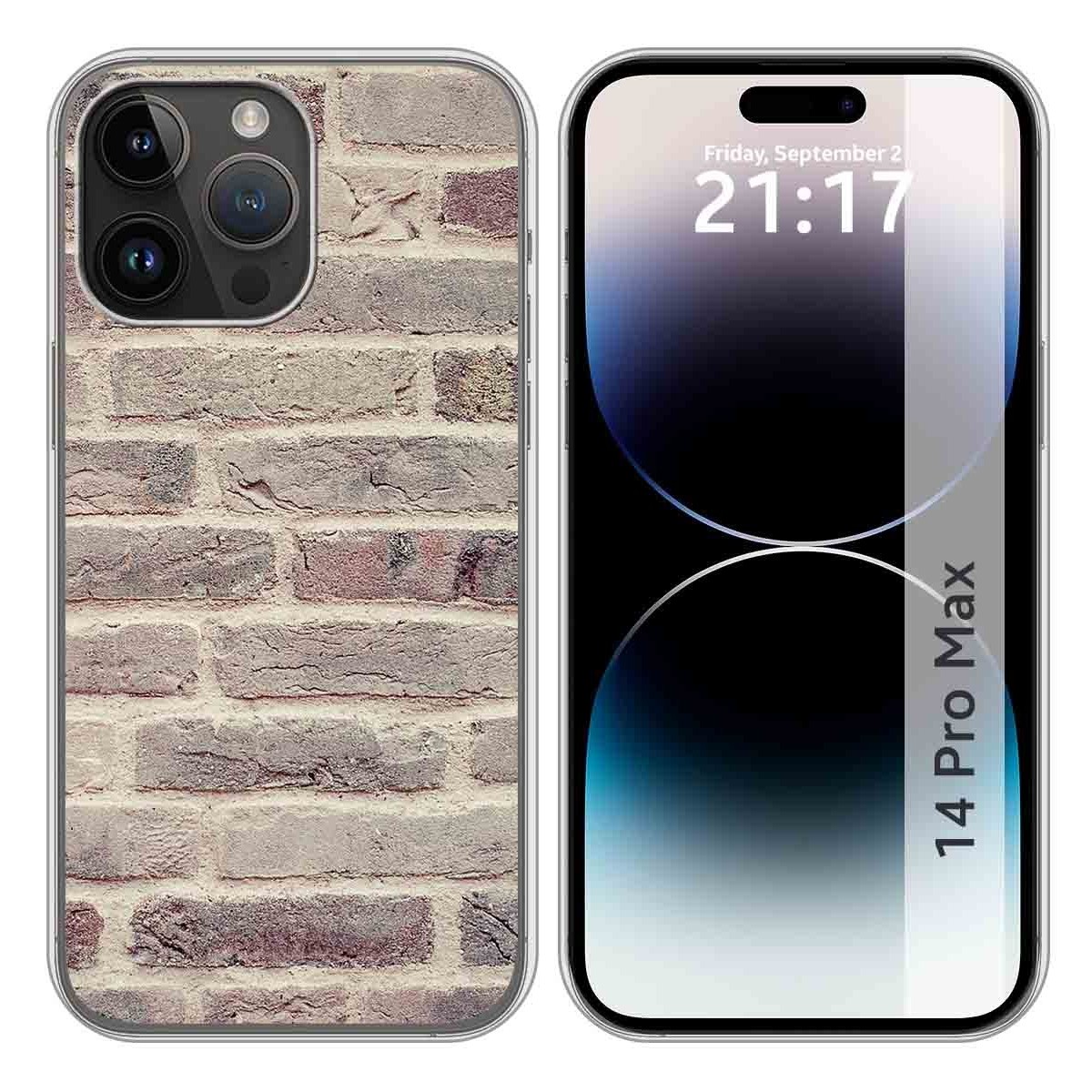 Funda Silicona compatible con iPhone 14 Pro Max (6.7) diseño Ladrillo 01 Dibujos