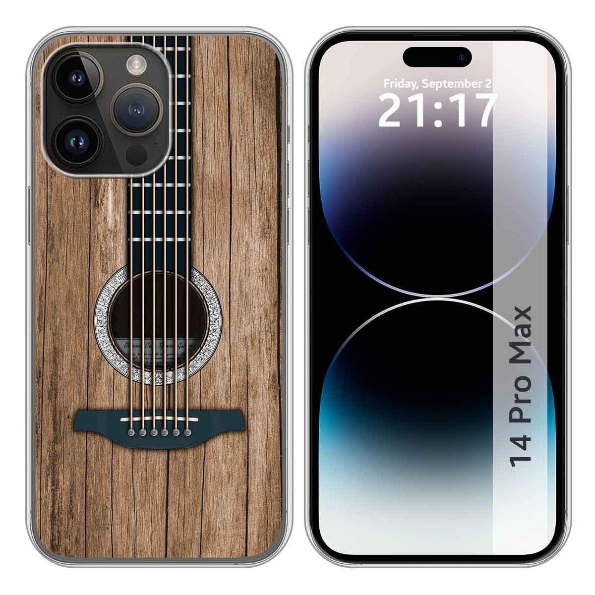 Funda Silicona compatible con iPhone 14 Pro Max (6.7) diseño Madera 11 Dibujos