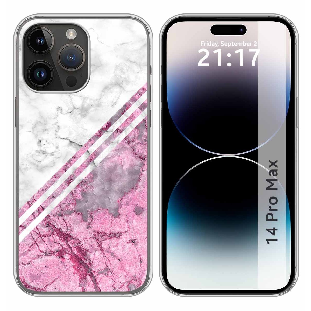 Funda Silicona compatible con iPhone 14 Pro Max (6.7) diseño Mármol 03 Dibujos