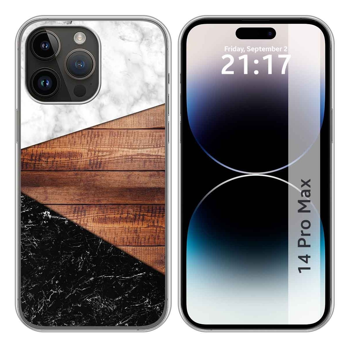 Funda Silicona compatible con iPhone 14 Pro Max (6.7) diseño Mármol 11 Dibujos