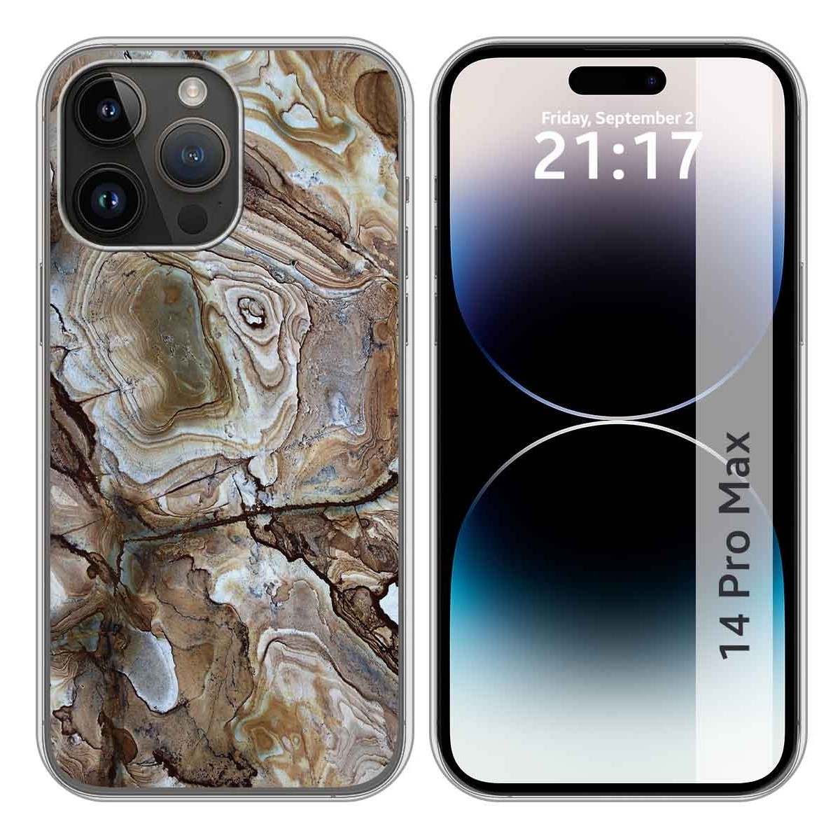 Funda Silicona compatible con iPhone 14 Pro Max (6.7) diseño Mármol 14 Dibujos