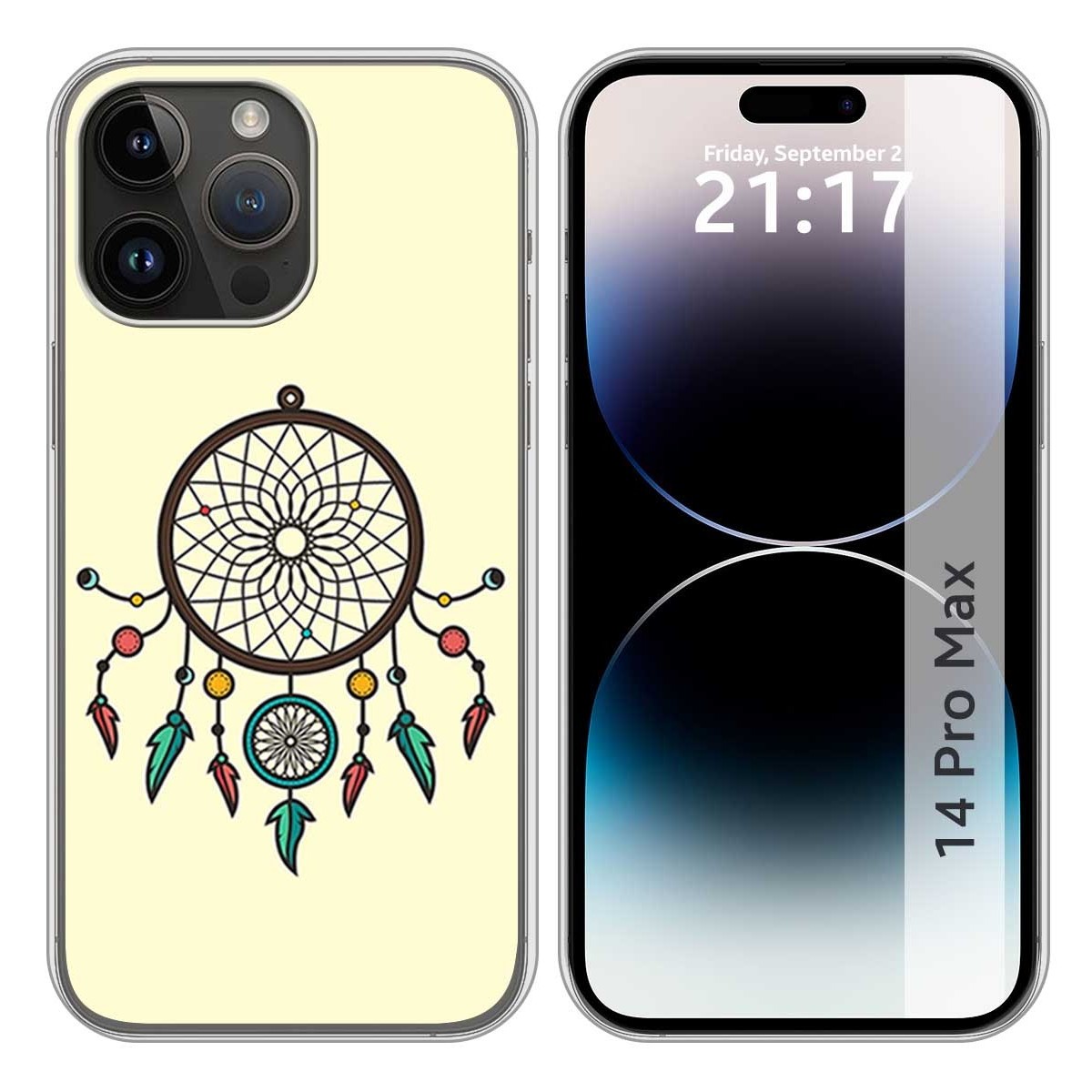 Funda Silicona compatible con iPhone 14 Pro Max (6.7) diseño Atrapasueños Dibujos