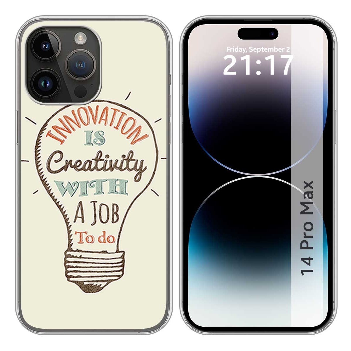 Funda Silicona compatible con iPhone 14 Pro Max (6.7) diseño Creativity Dibujos