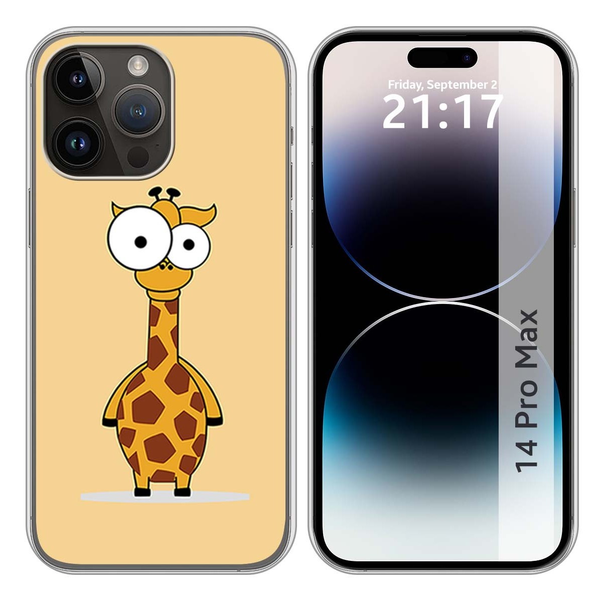 Funda Silicona compatible con iPhone 14 Pro Max (6.7) diseño Jirafa Dibujos