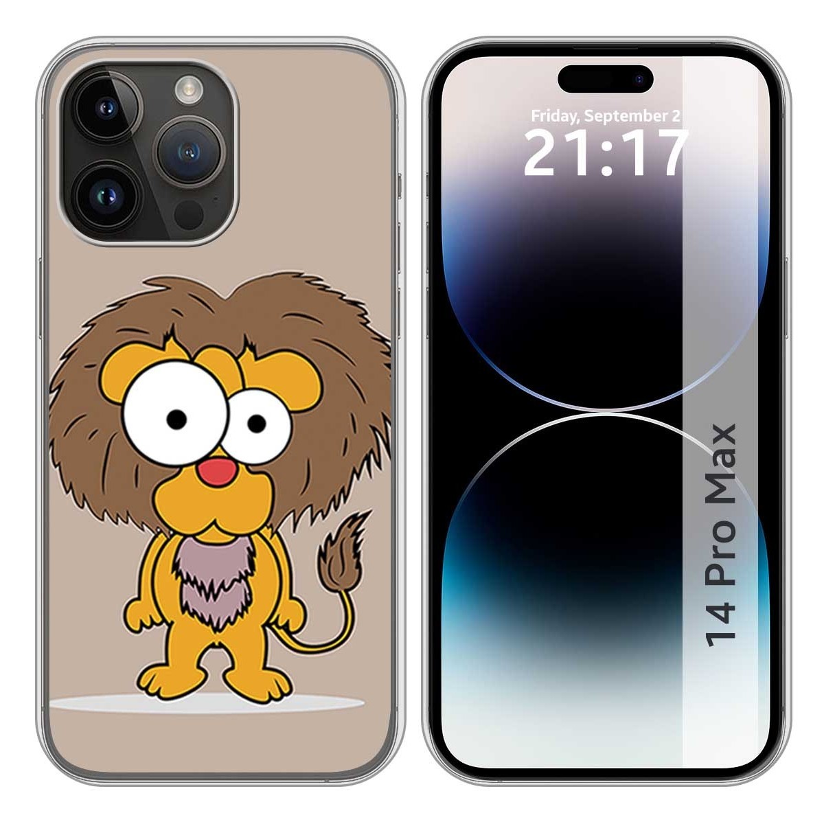 Funda Silicona compatible con iPhone 14 Pro Max (6.7) diseño Leon Dibujos
