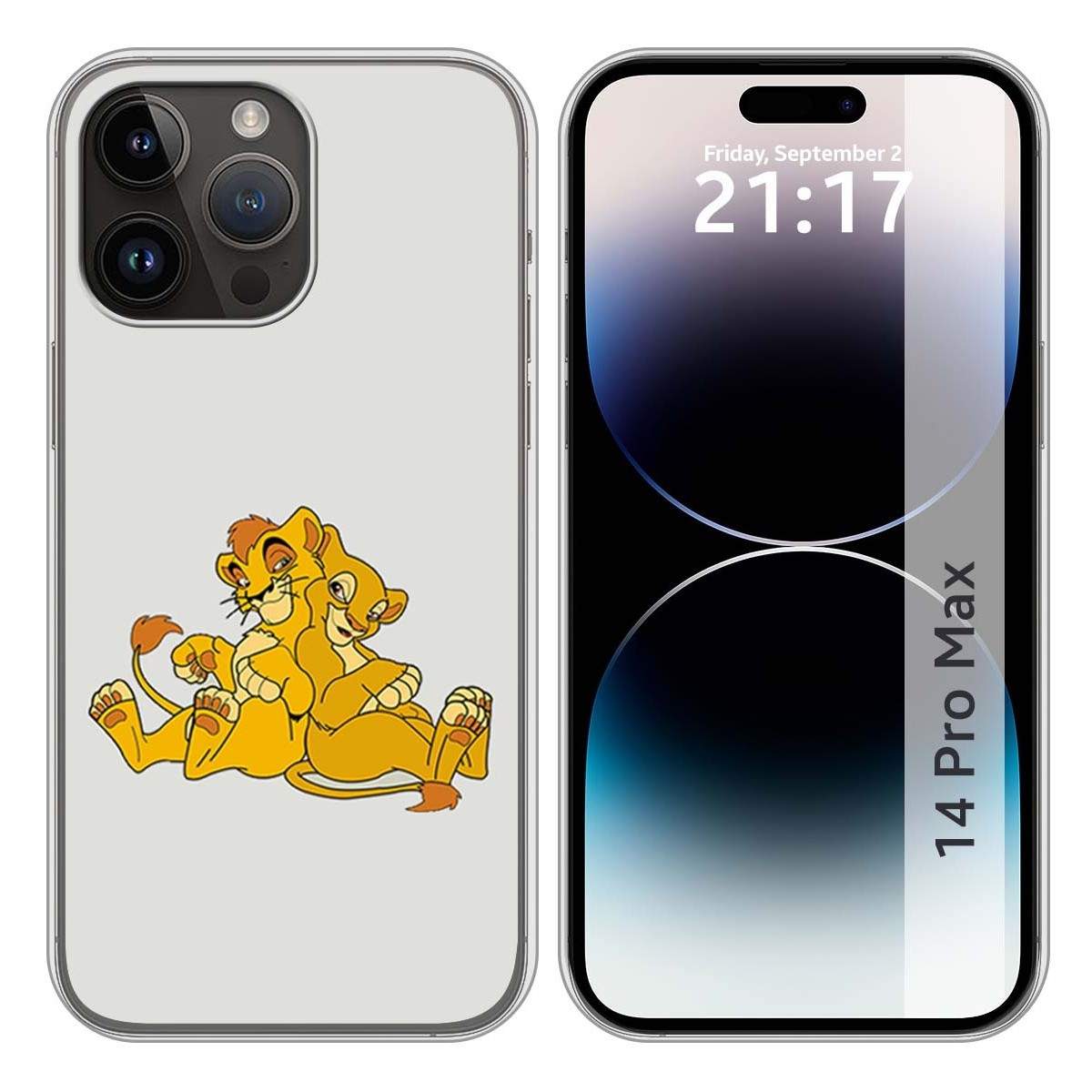 Funda Silicona compatible con iPhone 14 Pro Max (6.7) diseño Leones Dibujos