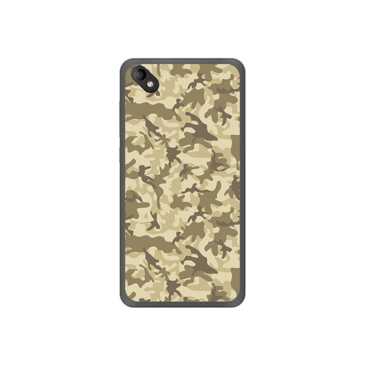 Funda Gel Tpu para Wiko Sunny 2 Plus Diseño Sand Camuflaje Dibujos