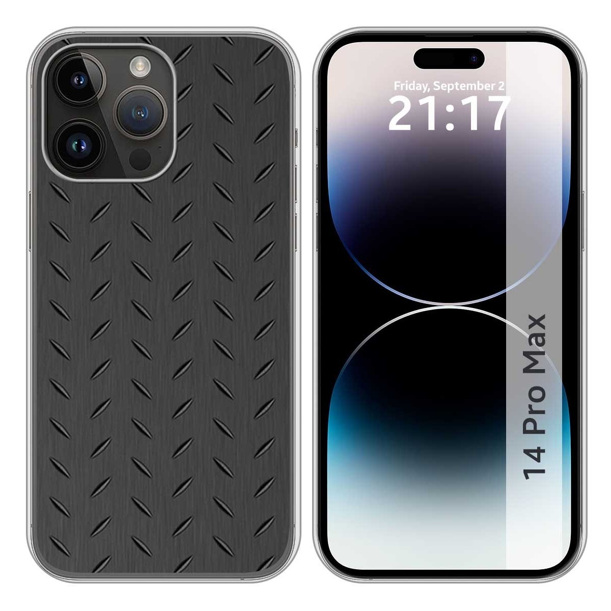 Funda Silicona compatible con iPhone 14 Pro Max (6.7) diseño Metal Dibujos