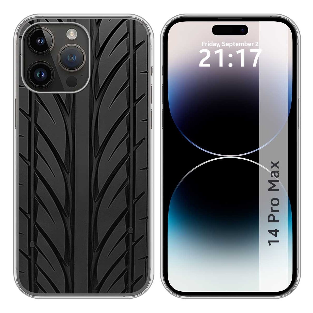 Funda Silicona compatible con iPhone 14 Pro Max (6.7) diseño Neumatico Dibujos