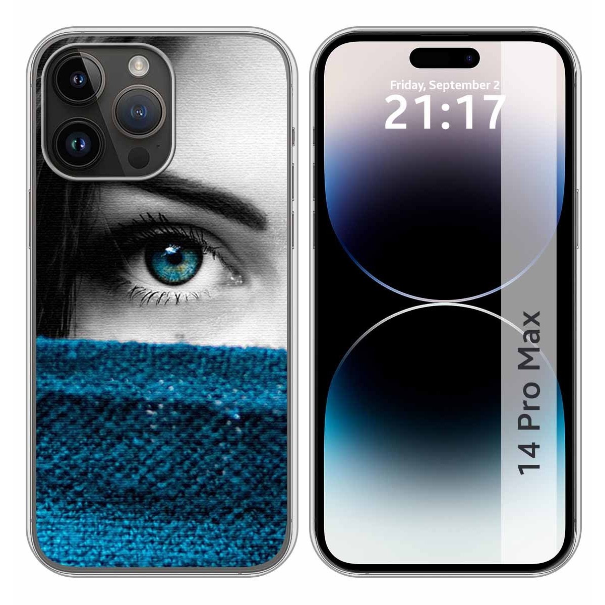 Funda Silicona compatible con iPhone 14 Pro Max (6.7) diseño Ojo Dibujos