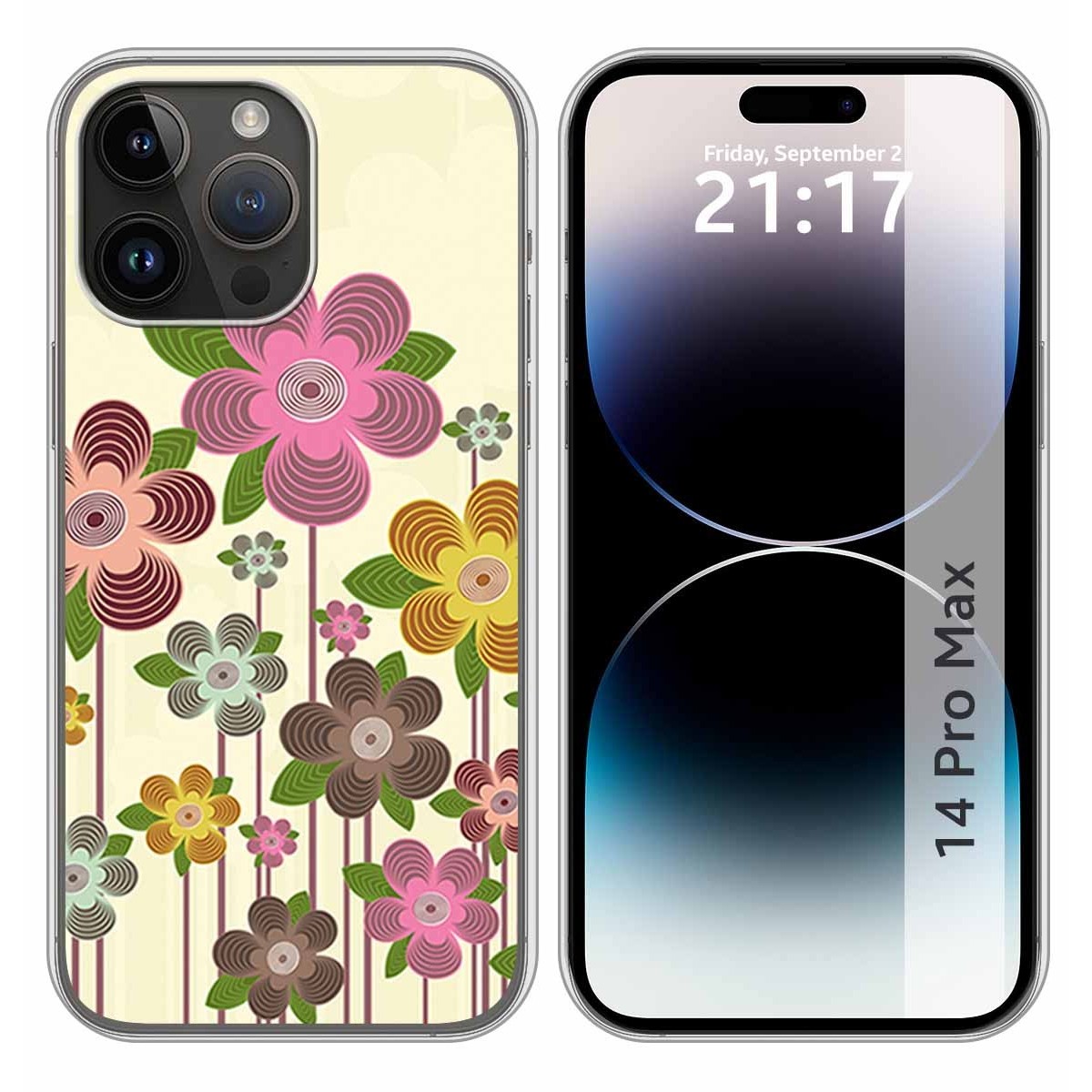 Funda Silicona compatible con iPhone 14 Pro Max (6.7) diseño Primavera En Flor Dibujos