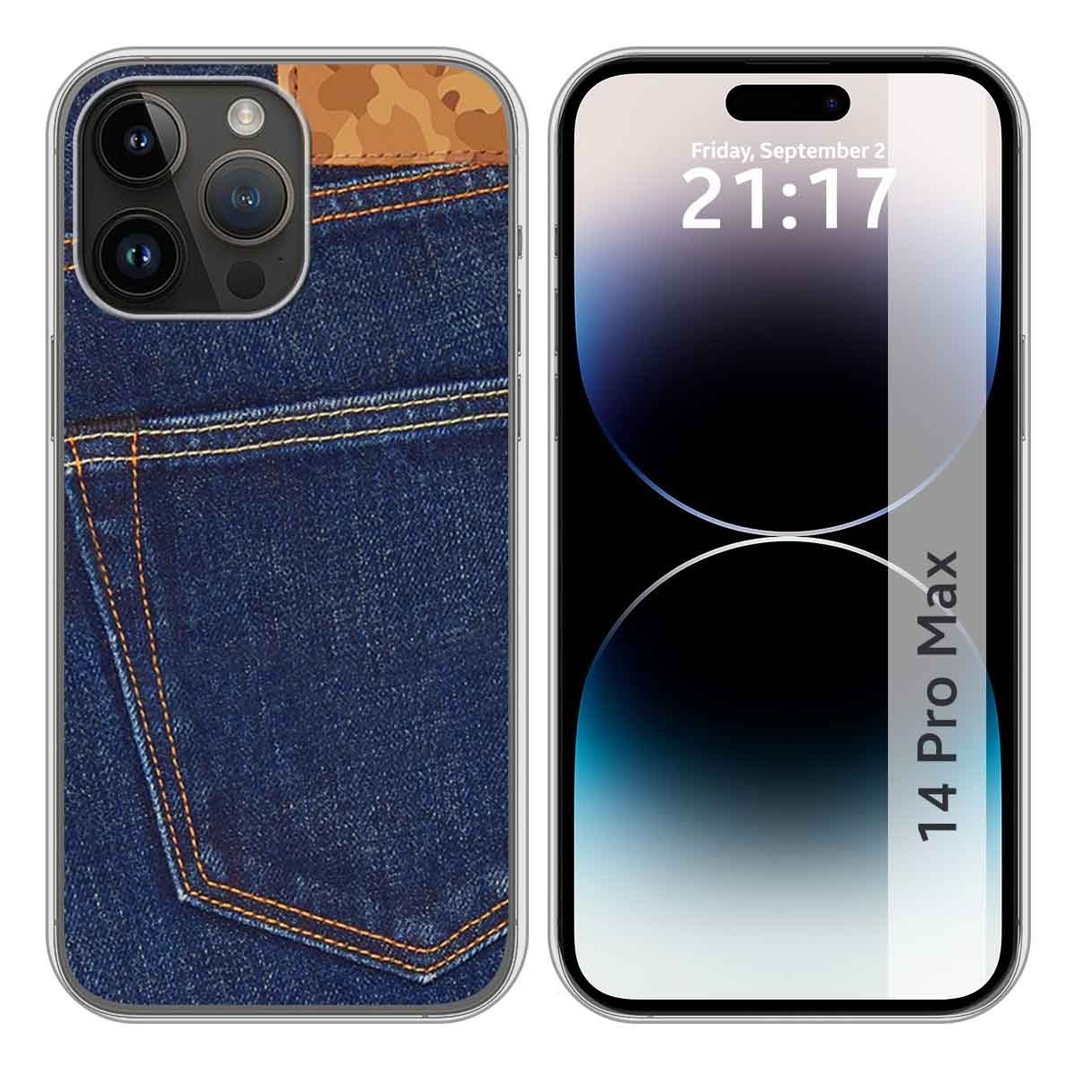 Funda Silicona compatible con iPhone 14 Pro Max (6.7) diseño Vaquero Dibujos