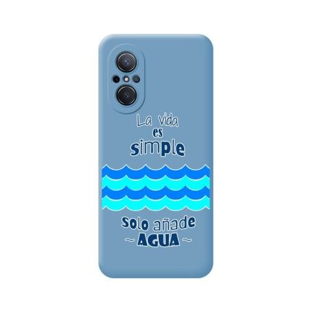 Funda Silicona Líquida Azul para Huawei Nova 9 SE diseño Agua Dibujos