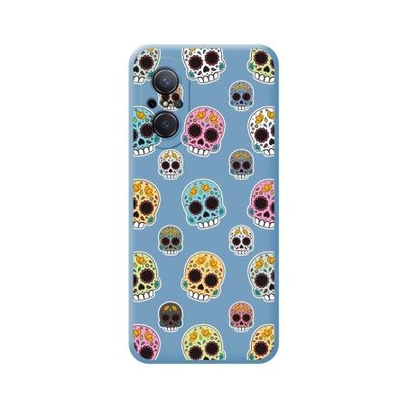 Funda Silicona Líquida Azul para Huawei Nova 9 SE diseño Catrina Dibujos