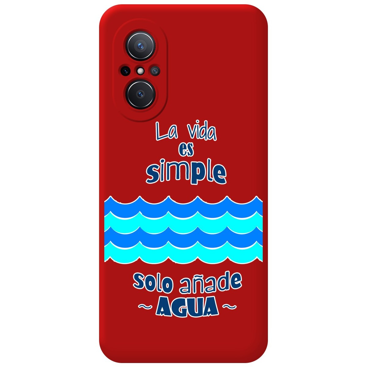 Funda Silicona Líquida Roja para Huawei Nova 9 SE diseño Agua Dibujos