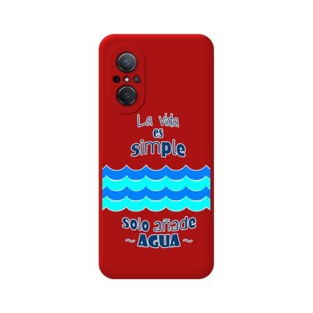Funda Silicona Líquida Roja para Huawei Nova 9 SE diseño Agua Dibujos