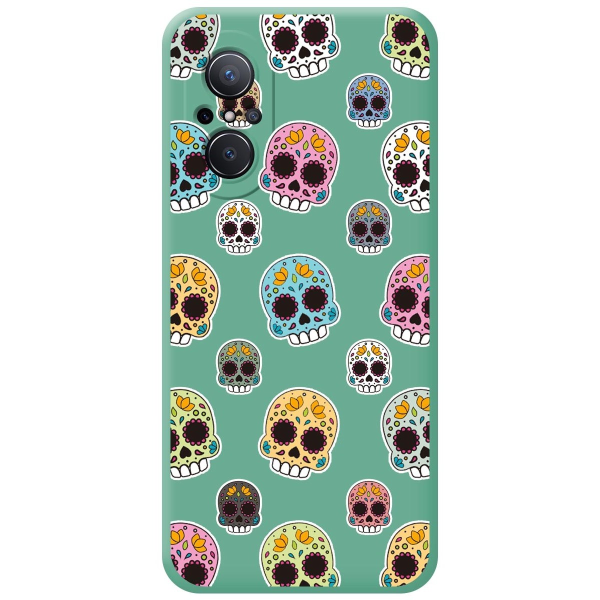 Funda Silicona Líquida Verde para Huawei Nova 9 SE diseño Catrina Dibujos