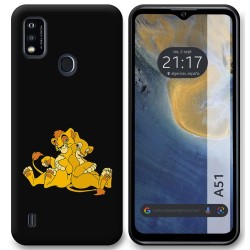 Funda Silicona para ZTE Blade A51 diseño Leones Dibujos