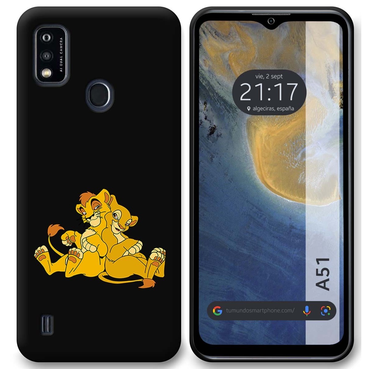 Funda Silicona para ZTE Blade A51 diseño Leones Dibujos