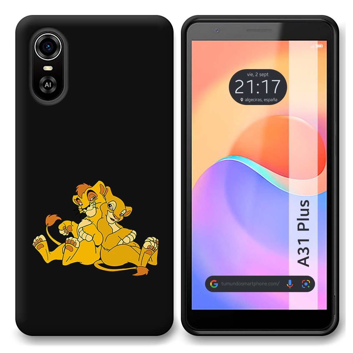 Funda Silicona para ZTE Blade A31 Plus diseño Leones Dibujos