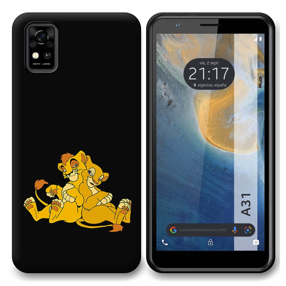 Funda Silicona para ZTE Blade A31 diseño Leones Dibujos