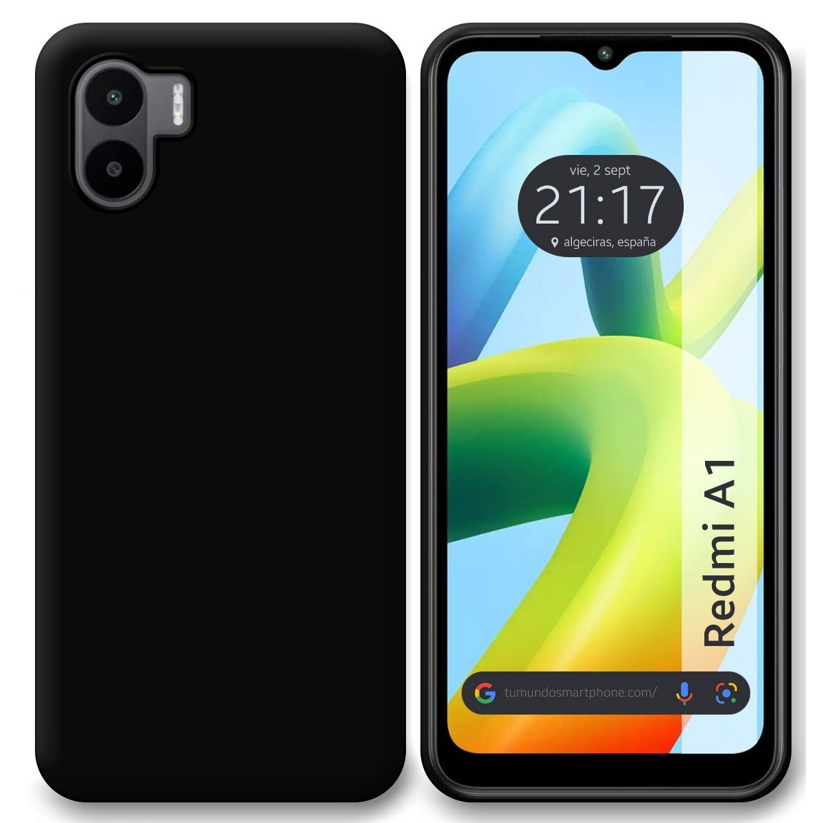 Funda Silicona Gel TPU Negra para Xiaomi Redmi A1