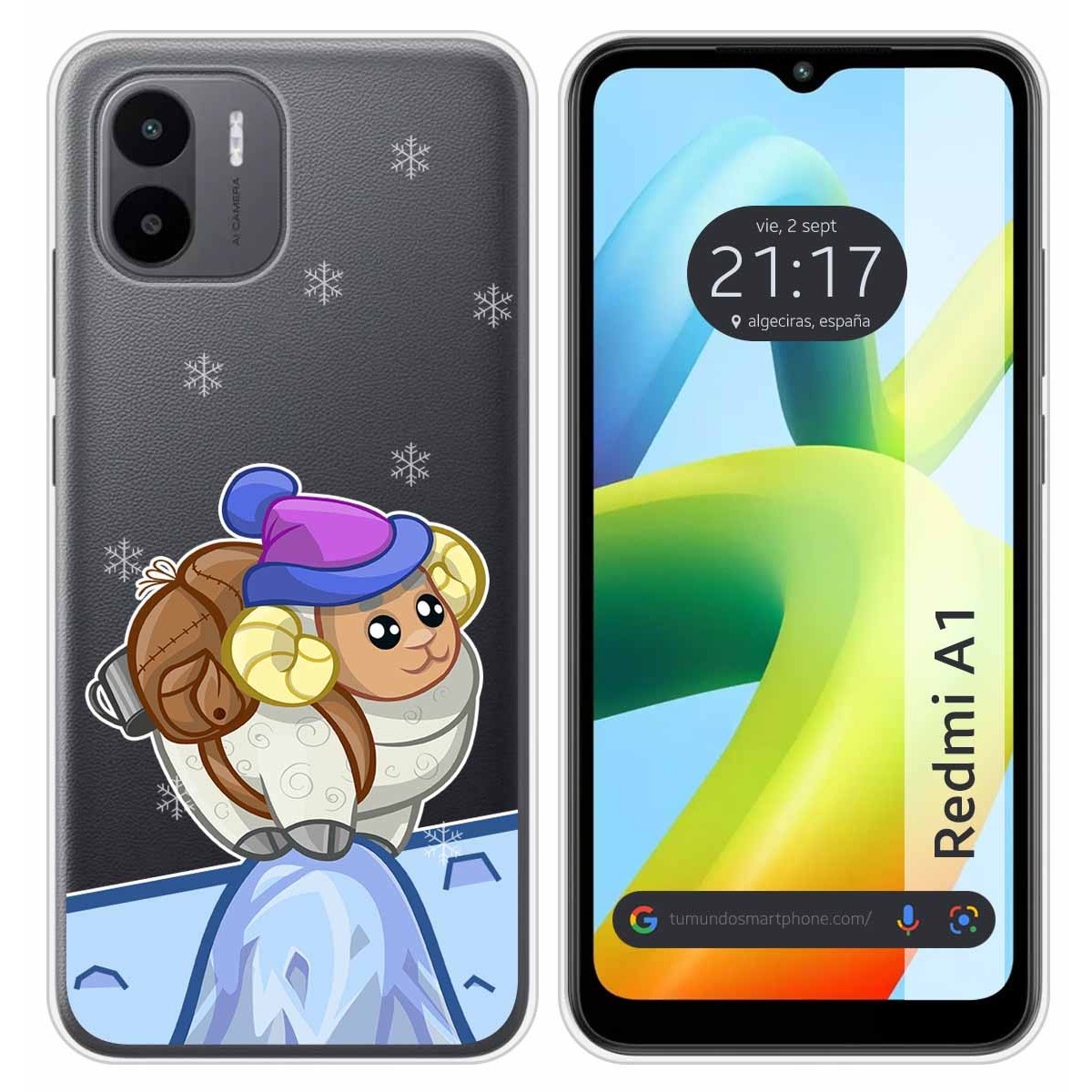 Funda Silicona Transparente para Xiaomi Redmi A1 diseño Cabra Dibujos