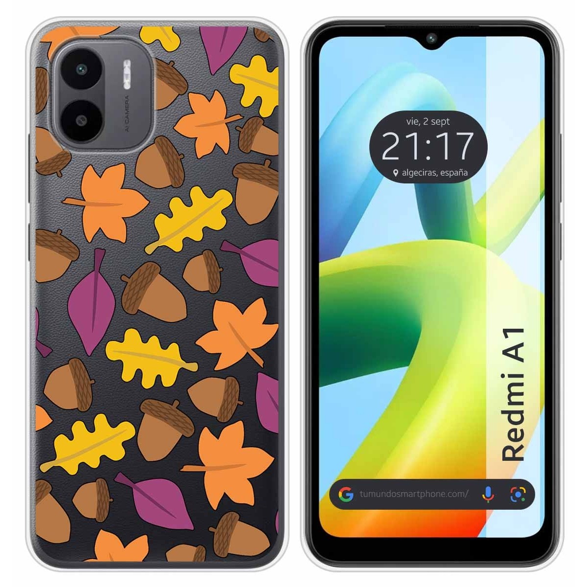 Funda Silicona Transparente para Xiaomi Redmi A1 diseño Otoño Dibujos