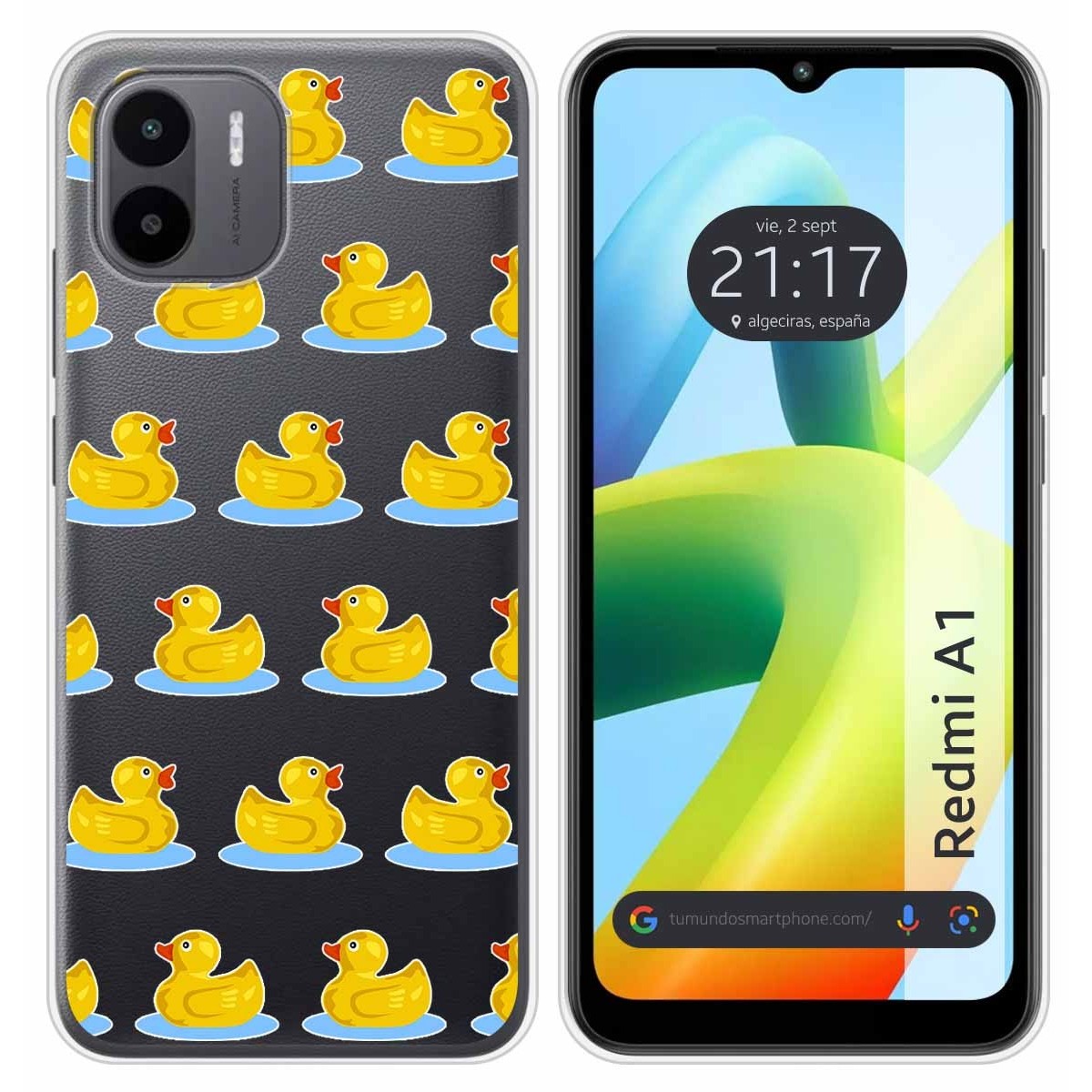 Funda Silicona Transparente para Xiaomi Redmi A1 diseño Pato Dibujos