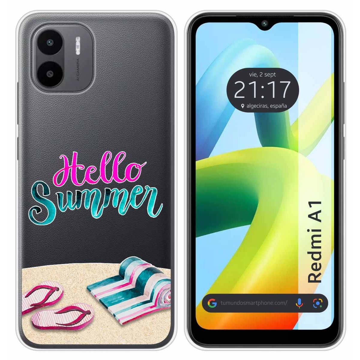 Funda Silicona Transparente para Xiaomi Redmi A1 diseño Summer Dibujos