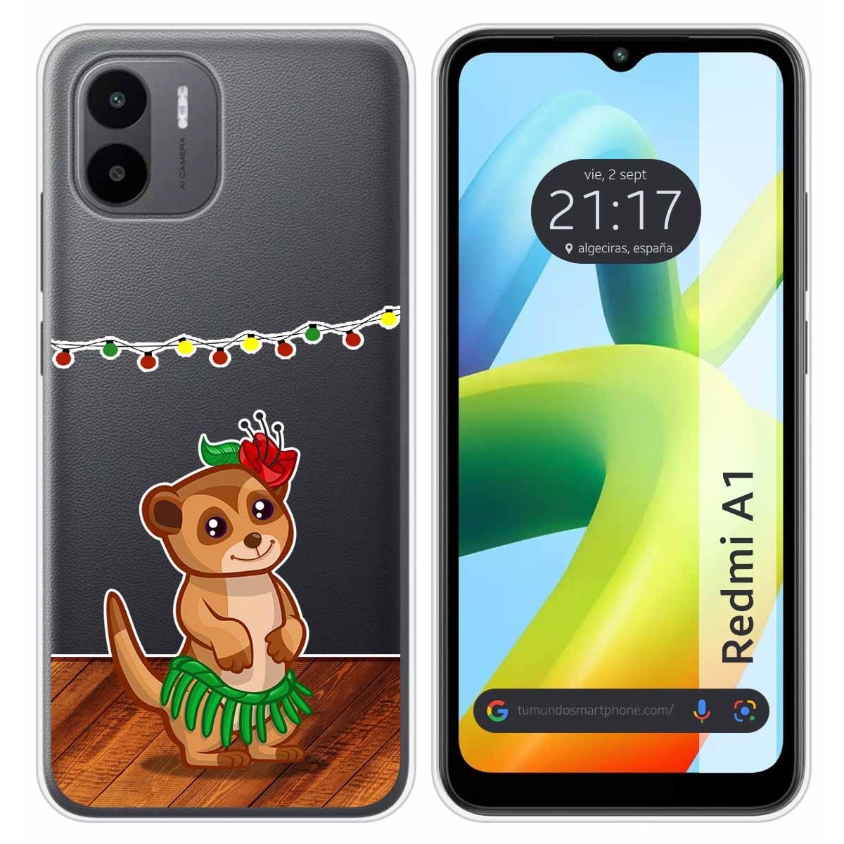 Funda Silicona Transparente para Xiaomi Redmi A1 diseño Suricata Dibujos
