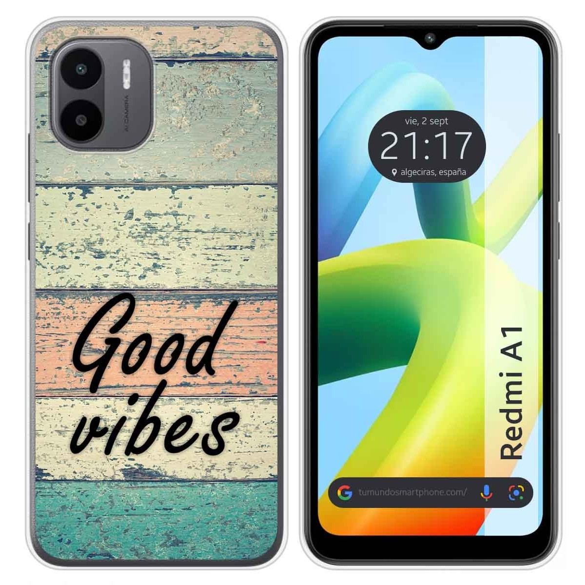 Funda Silicona para Xiaomi Redmi A1 diseño Madera 01 Dibujos