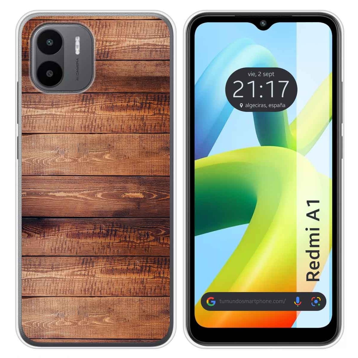 Funda Silicona para Xiaomi Redmi A1 diseño Madera 02 Dibujos