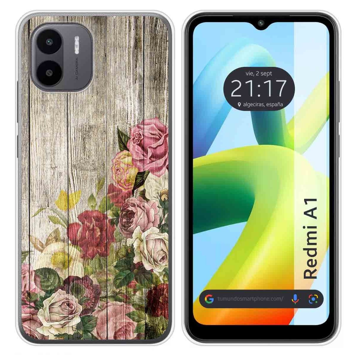 Funda Silicona para Xiaomi Redmi A1 diseño Madera 08 Dibujos