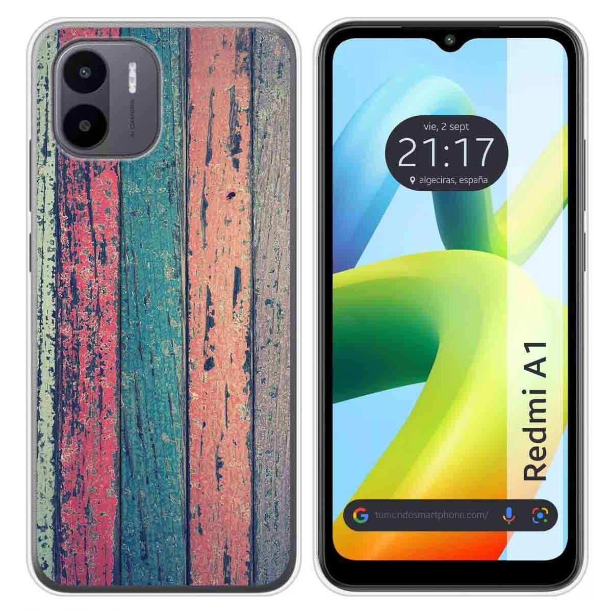 Funda Silicona para Xiaomi Redmi A1 diseño Madera 10 Dibujos