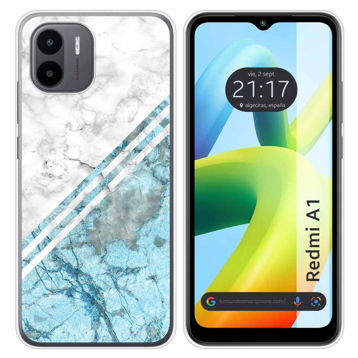 Funda Silicona para Xiaomi Redmi A1 diseño Mármol 02 Dibujos