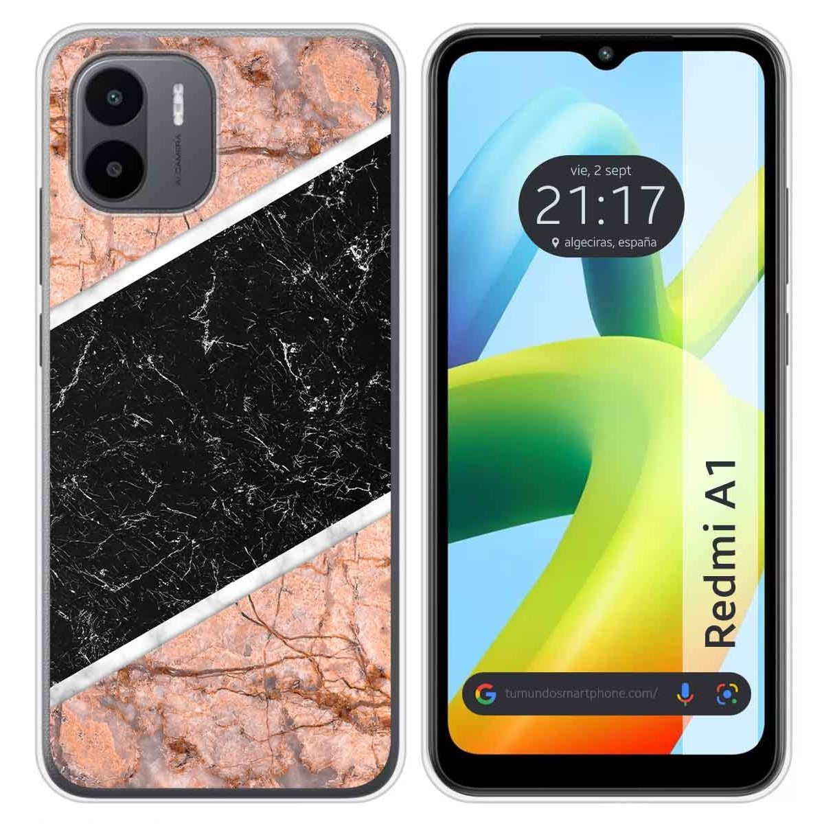 Funda Silicona para Xiaomi Redmi A1 diseño Mármol 07 Dibujos