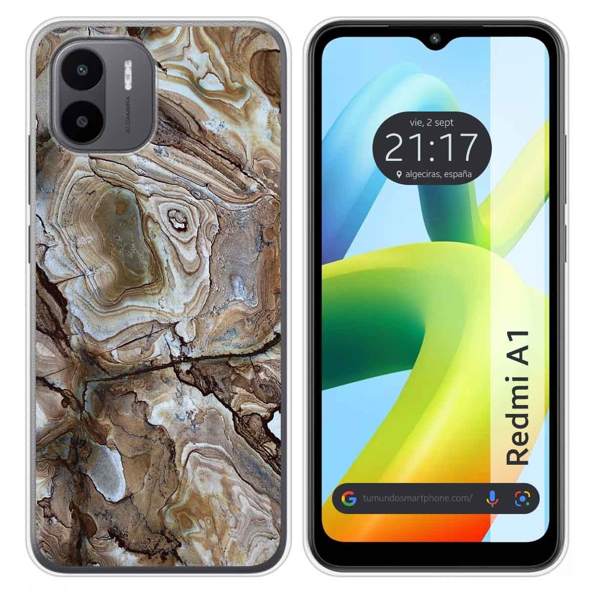 Funda Silicona para Xiaomi Redmi A1 diseño Mármol 14 Dibujos