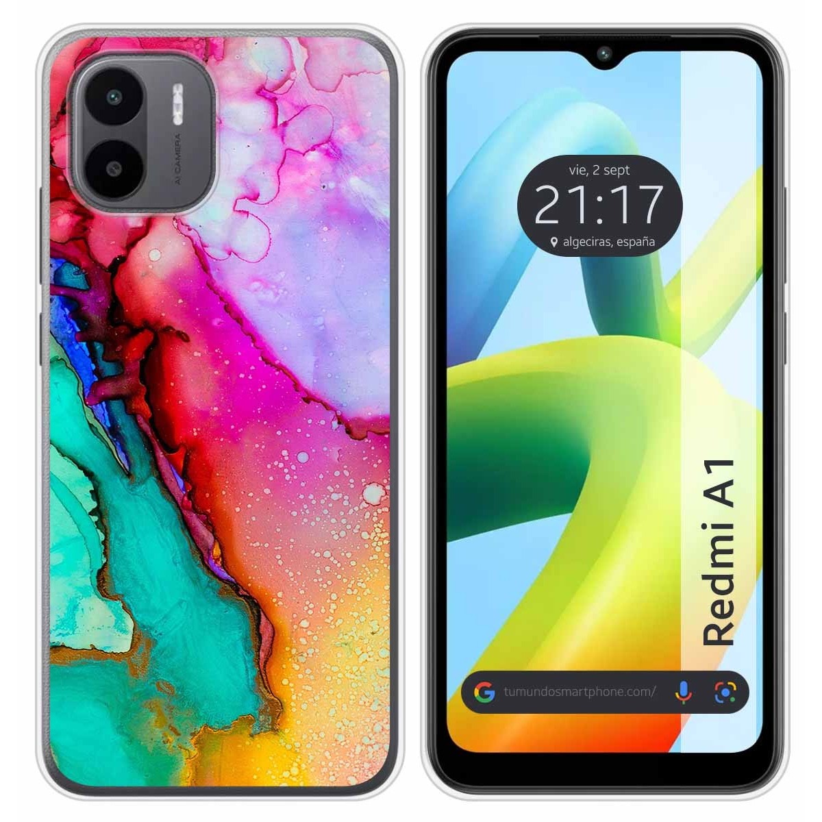 Funda Silicona para Xiaomi Redmi A1 diseño Mármol 15 Dibujos