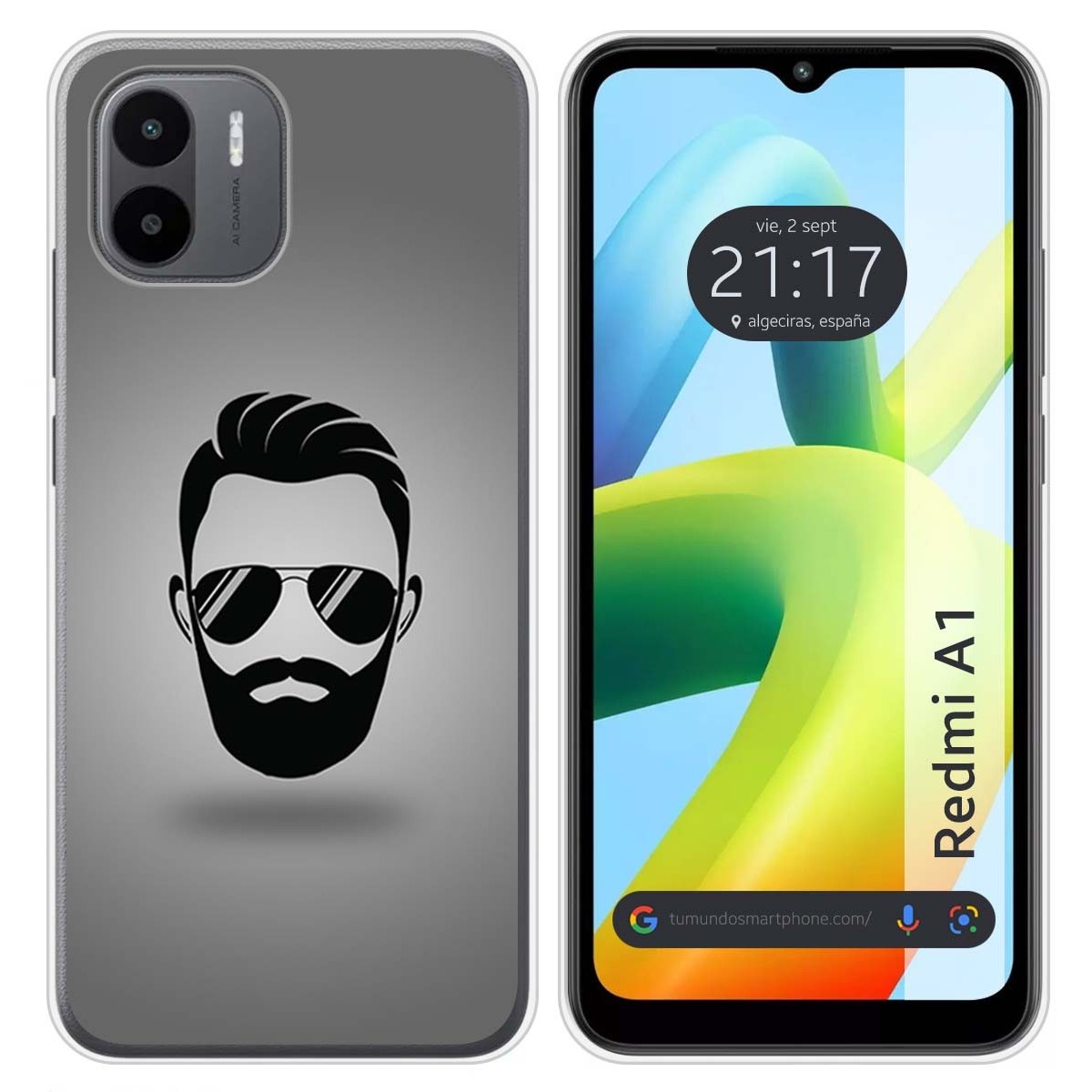 Funda Silicona para Xiaomi Redmi A1 diseño Barba Dibujos