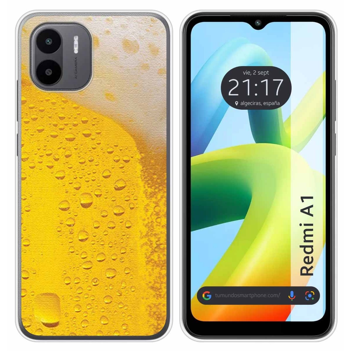 Funda Silicona para Xiaomi Redmi A1 diseño Cerveza Dibujos