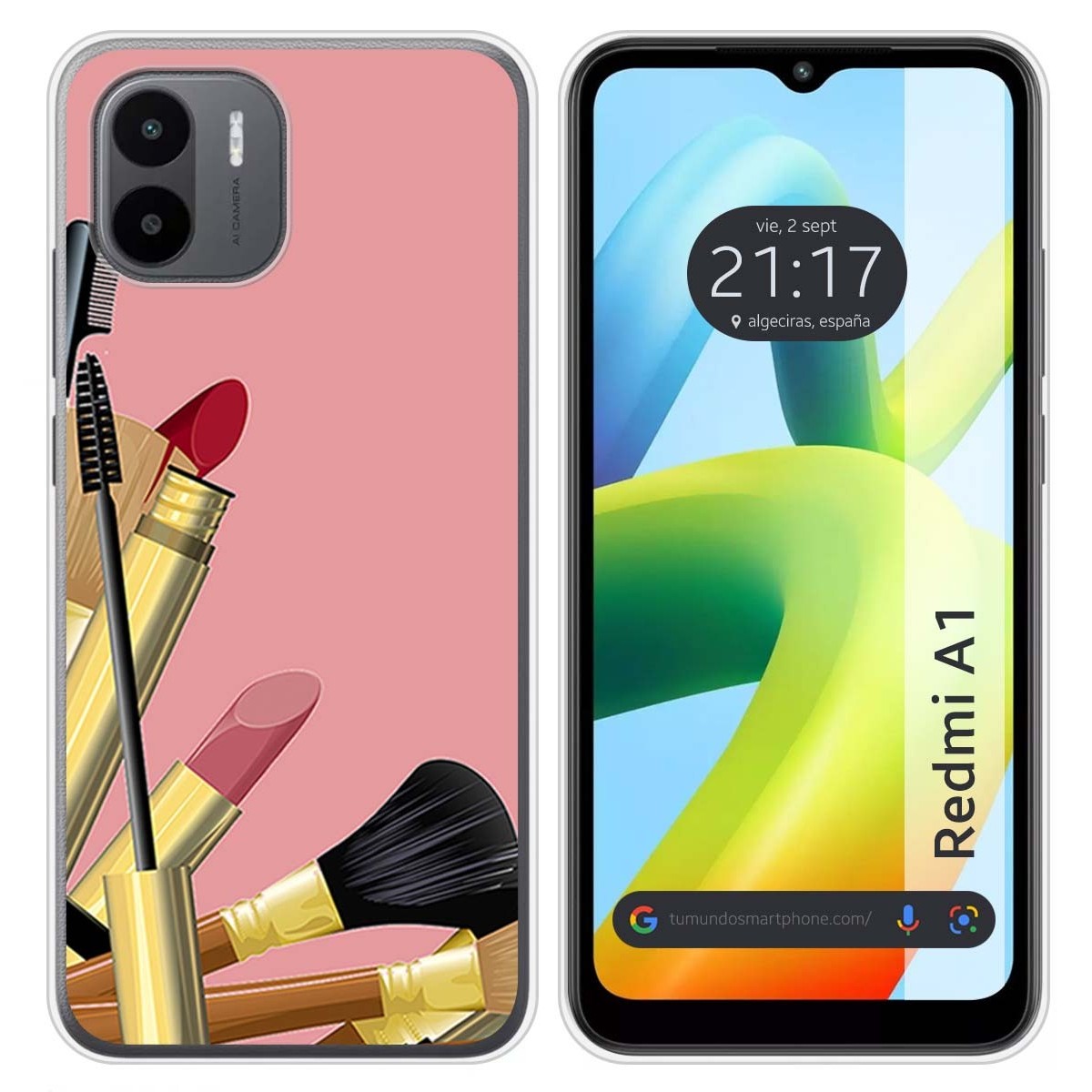 Funda Silicona para Xiaomi Redmi A1 diseño Brochas Dibujos