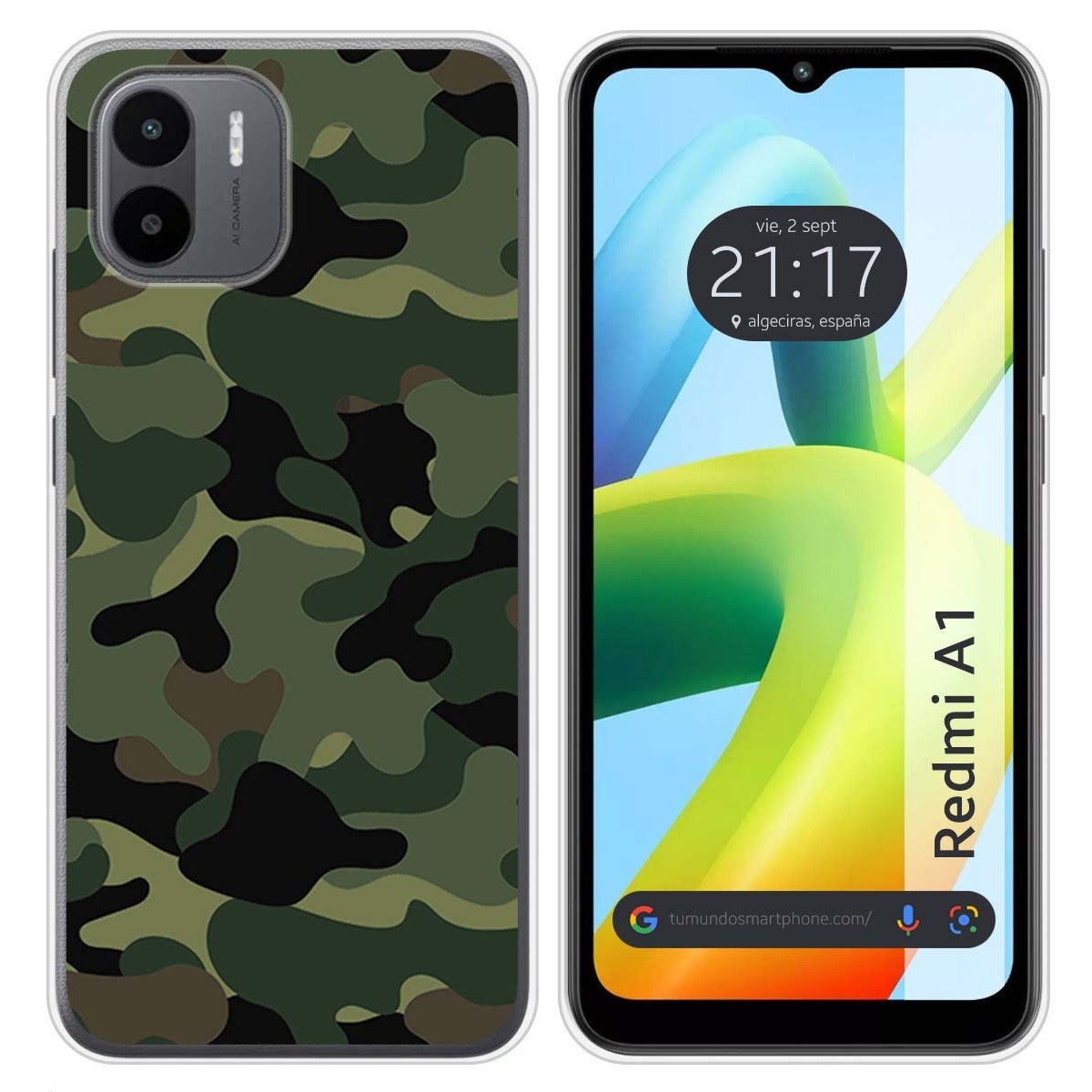 Funda Silicona para Xiaomi Redmi A1 diseño Camuflaje Dibujos