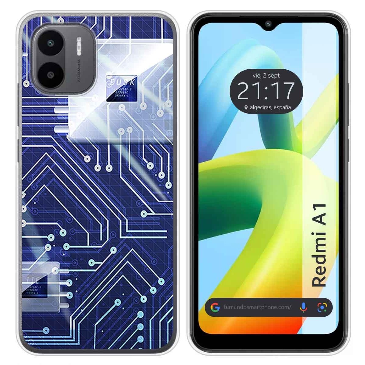 Funda Silicona para Xiaomi Redmi A1 diseño Circuito Dibujos