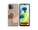 Funda Silicona para Xiaomi Redmi A1 diseño Corazones Madera Dibujos
