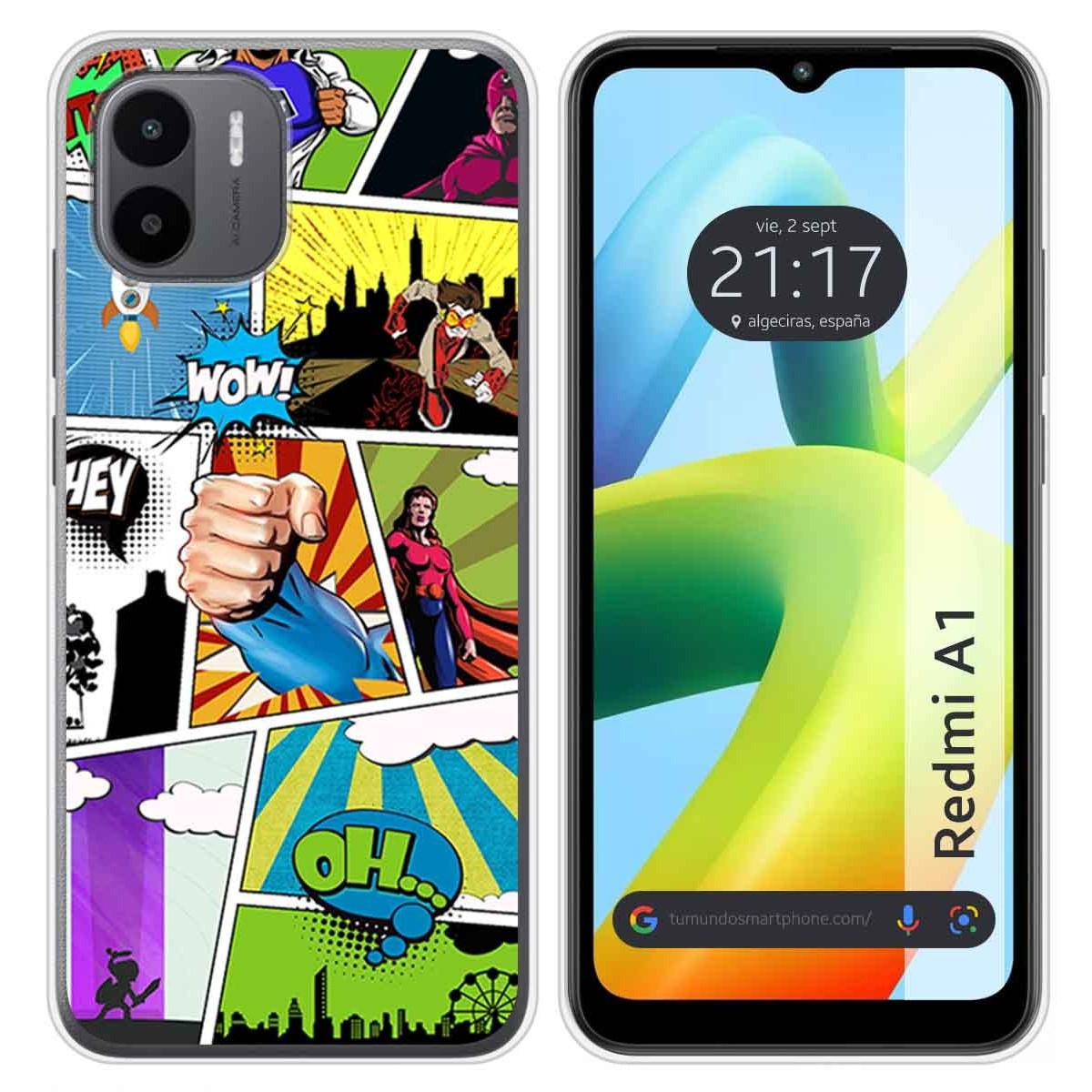 Funda Silicona para Xiaomi Redmi A1 diseño Comic Dibujos